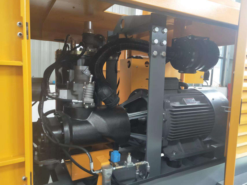 380V Electric Mine Drilling เครื่องอัดอากาศแบบสกรูความเร็วคงที่